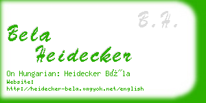 bela heidecker business card